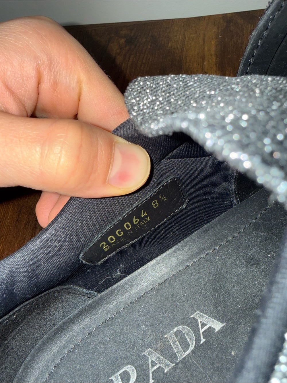 Prada Black Sneakers with Velcro Closure and Chunky Sole - Picture 4 of 4